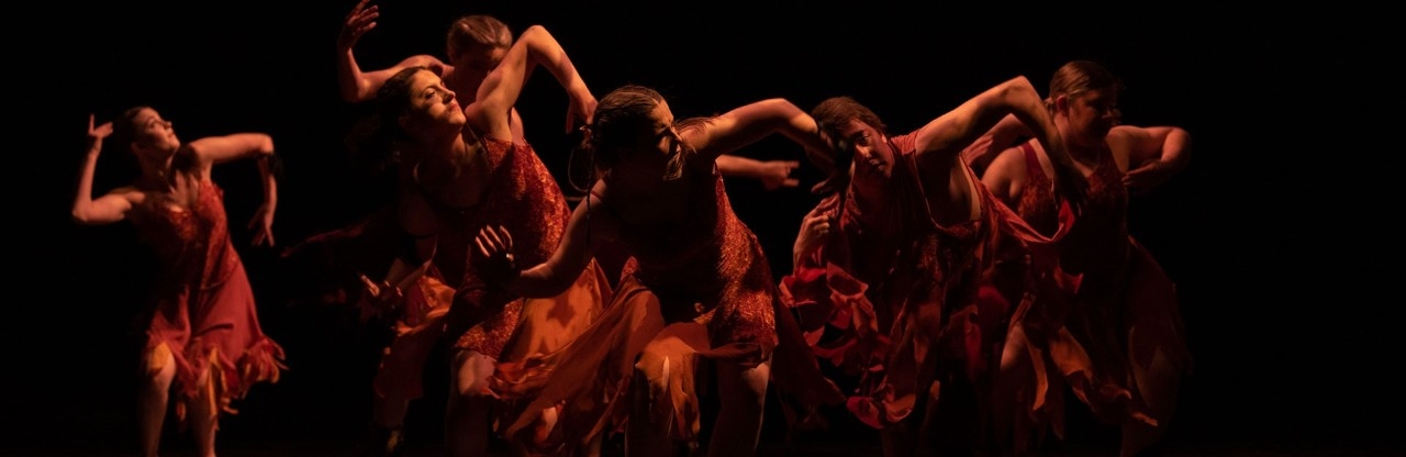 Students dancing on stage