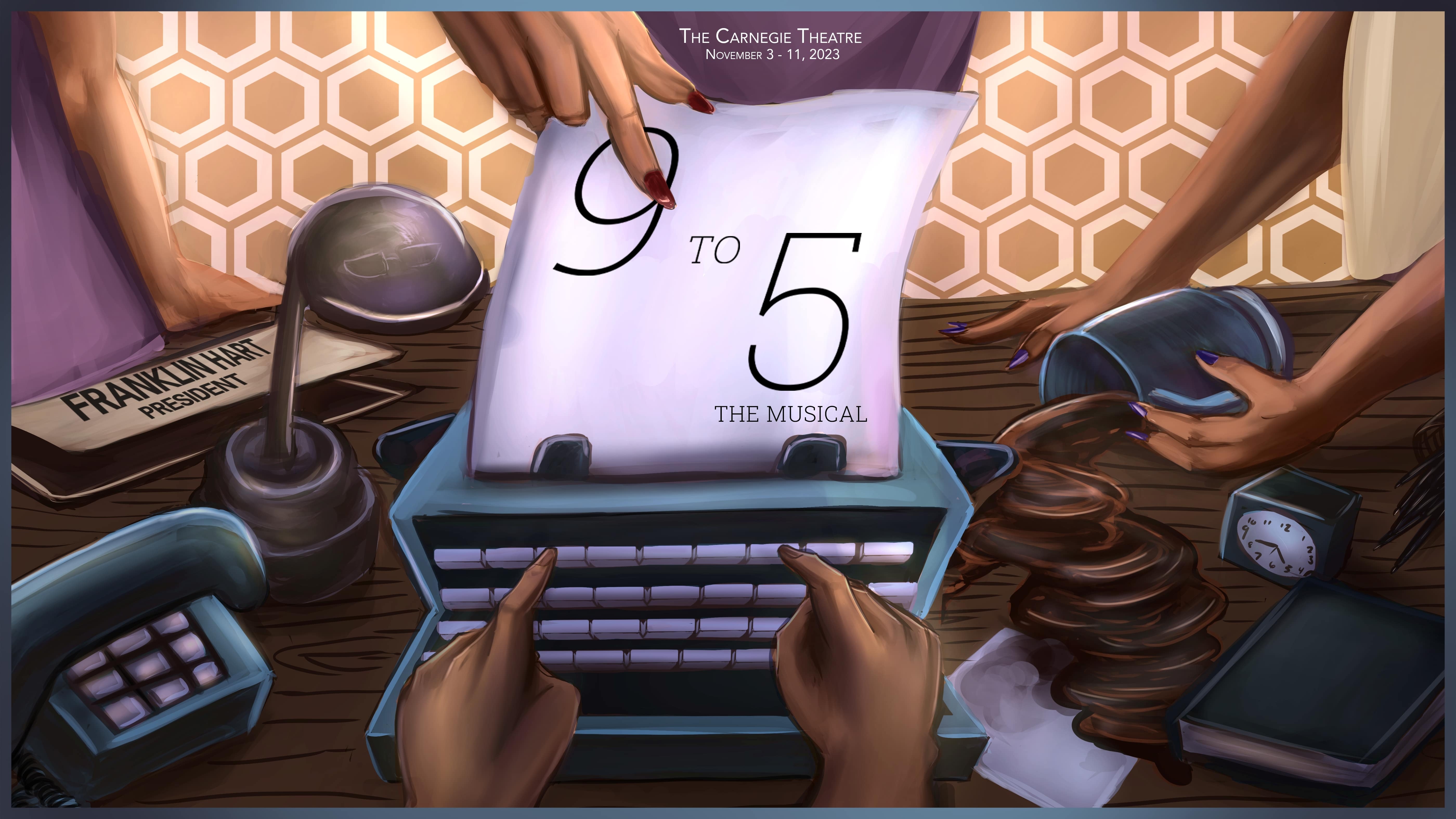 hands on a typewriter